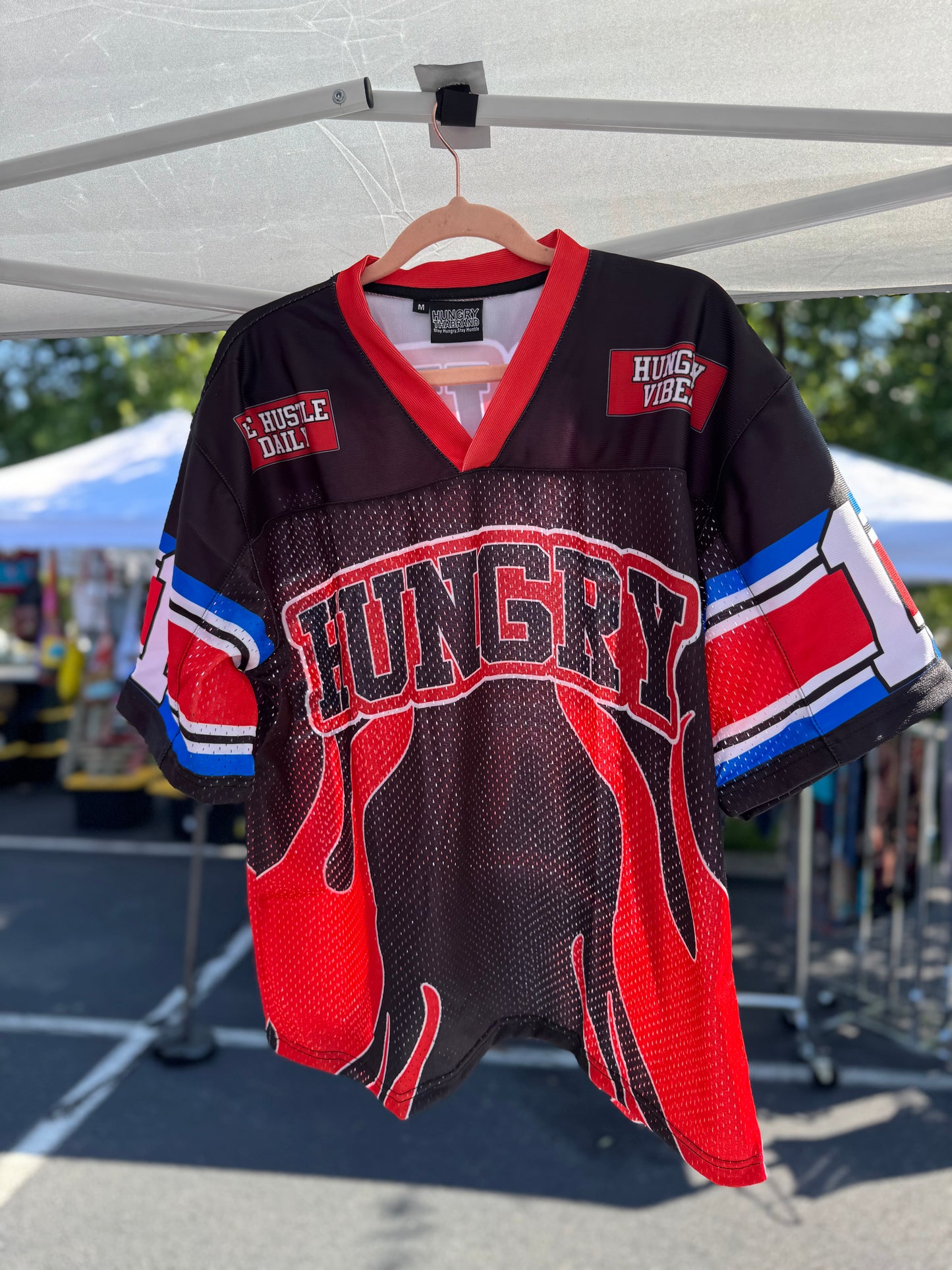 We Hustle Daily Flame Jersey (Black)