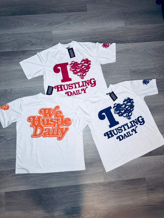 I ❤️ HUSTLING DAILY BOXY TEES