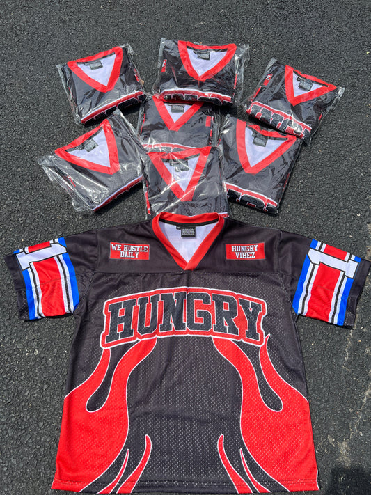 We Hustle Daily Flame Jersey (Black)