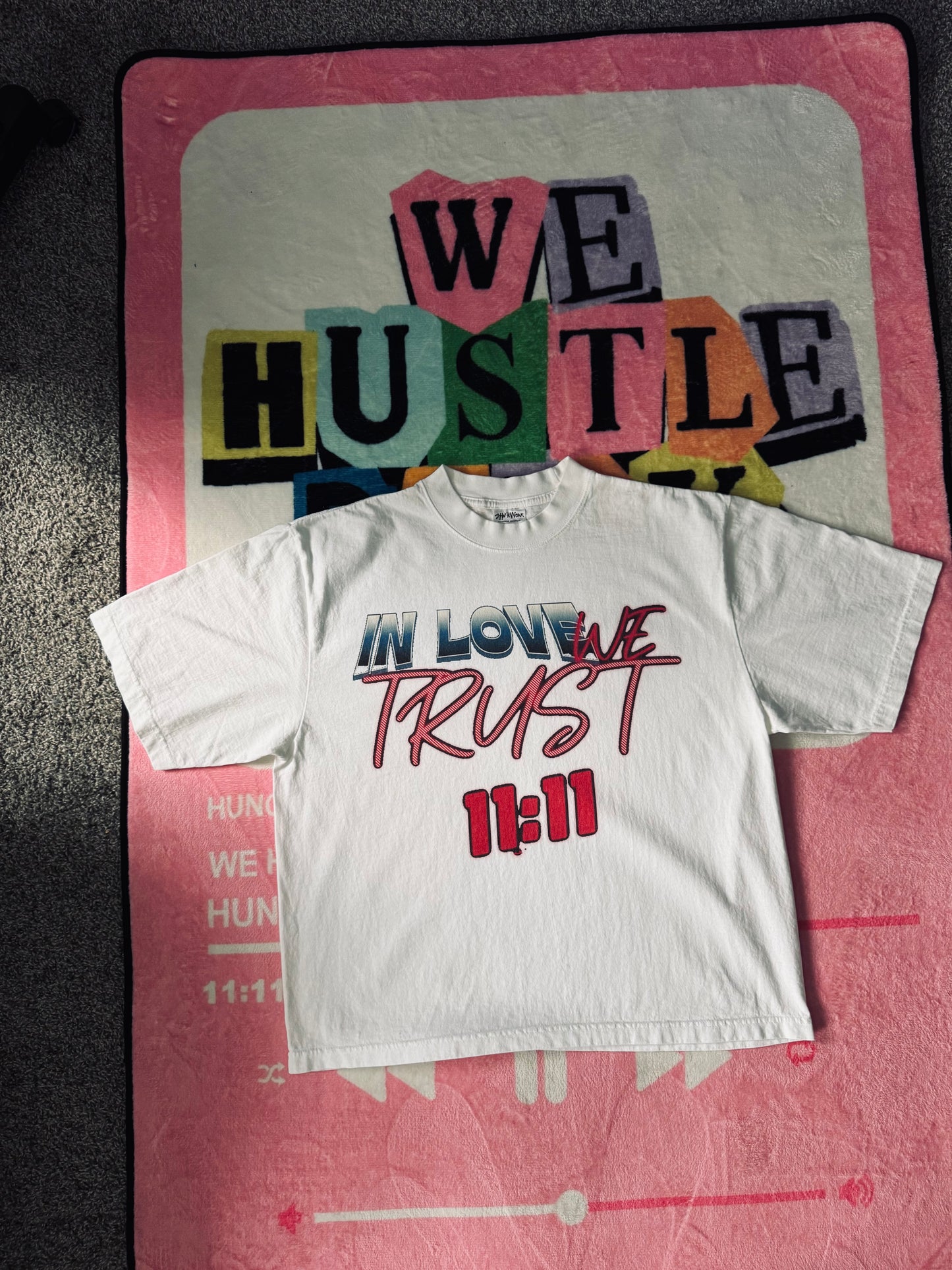 In Love We Trust Cosmic (White) Oversized Boxy Tee