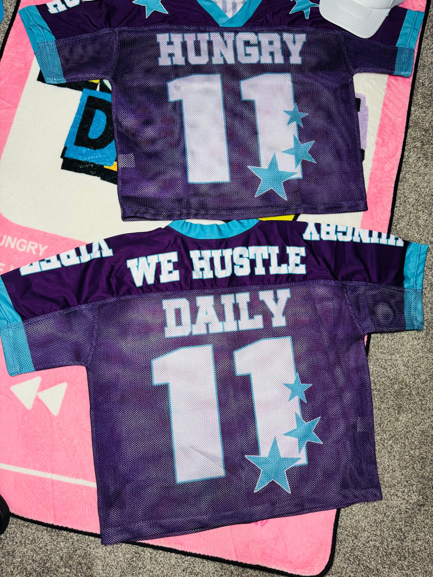 Purple & Teal “We Hustle Daily” Jersey